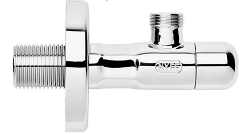 Nyffenegger Eckregulierventil Ms-Verchromt 1/2"  45mm mit Schieberosette