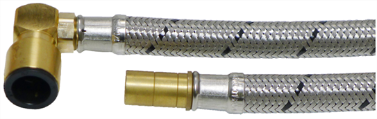OXYban Panzerschlauch Et. RS15mN-STV15/90° DN12 150cm - mit Bogen