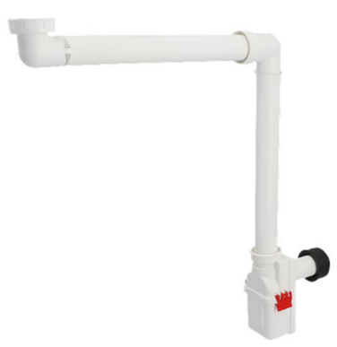 Raumspar-Siphon für Waschtisch mit Revisions-Clipverschluss 1 1/4" DN32