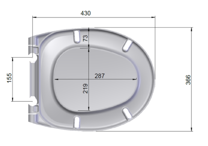 WC Sitz Silea Plus mit Absenkautomatik