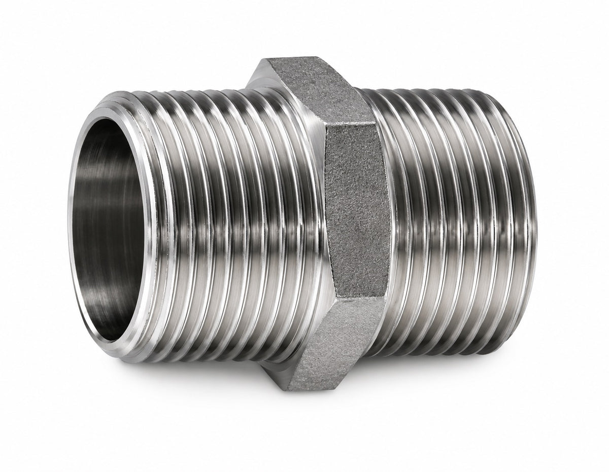 Doppelnippel AG 1" Edelstahl