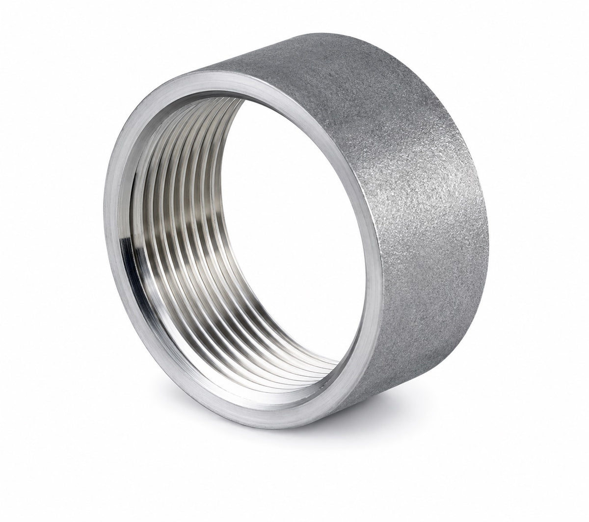 Halbe Muffe 1/2", Länge 15mm Edelstahl