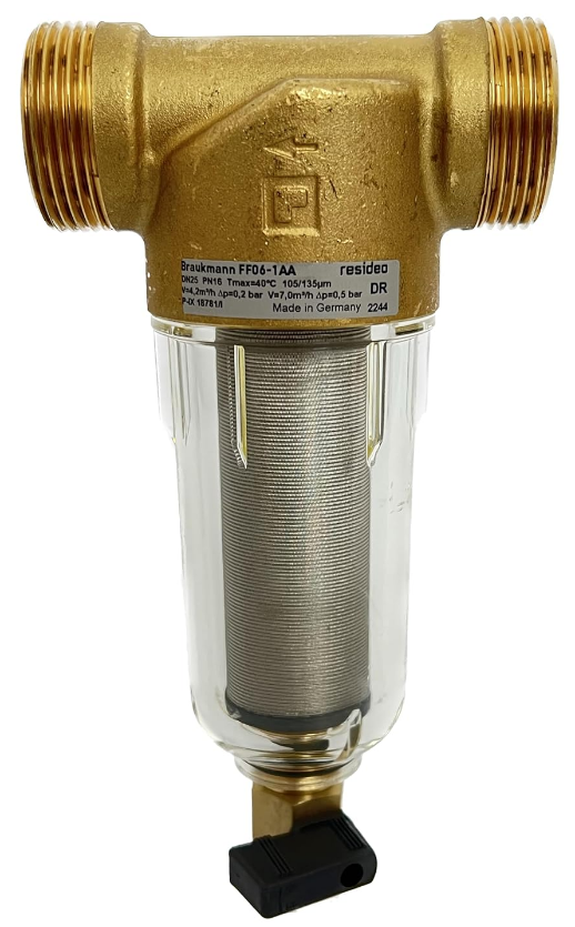Feinfilter MiniPlus DN15 Messing DVGW ohne Verschraubung