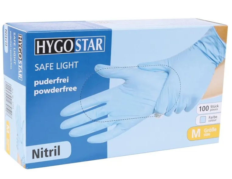 Einweghandschuh Hygo-Star puderfrei Gr. 8/M blau