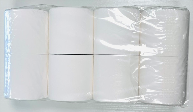 WC-Papier hochweiss 3-lagig, 250 Blatt à 93x110mm, Pack à 8 Rollen